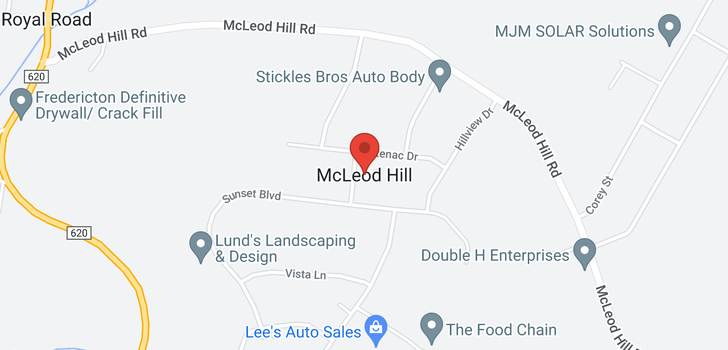 map of 1163 McLeod Hill Road